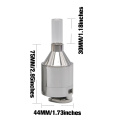 Wholesale 44mm 4 Layers aluminum snuff weed grinder with glass vial